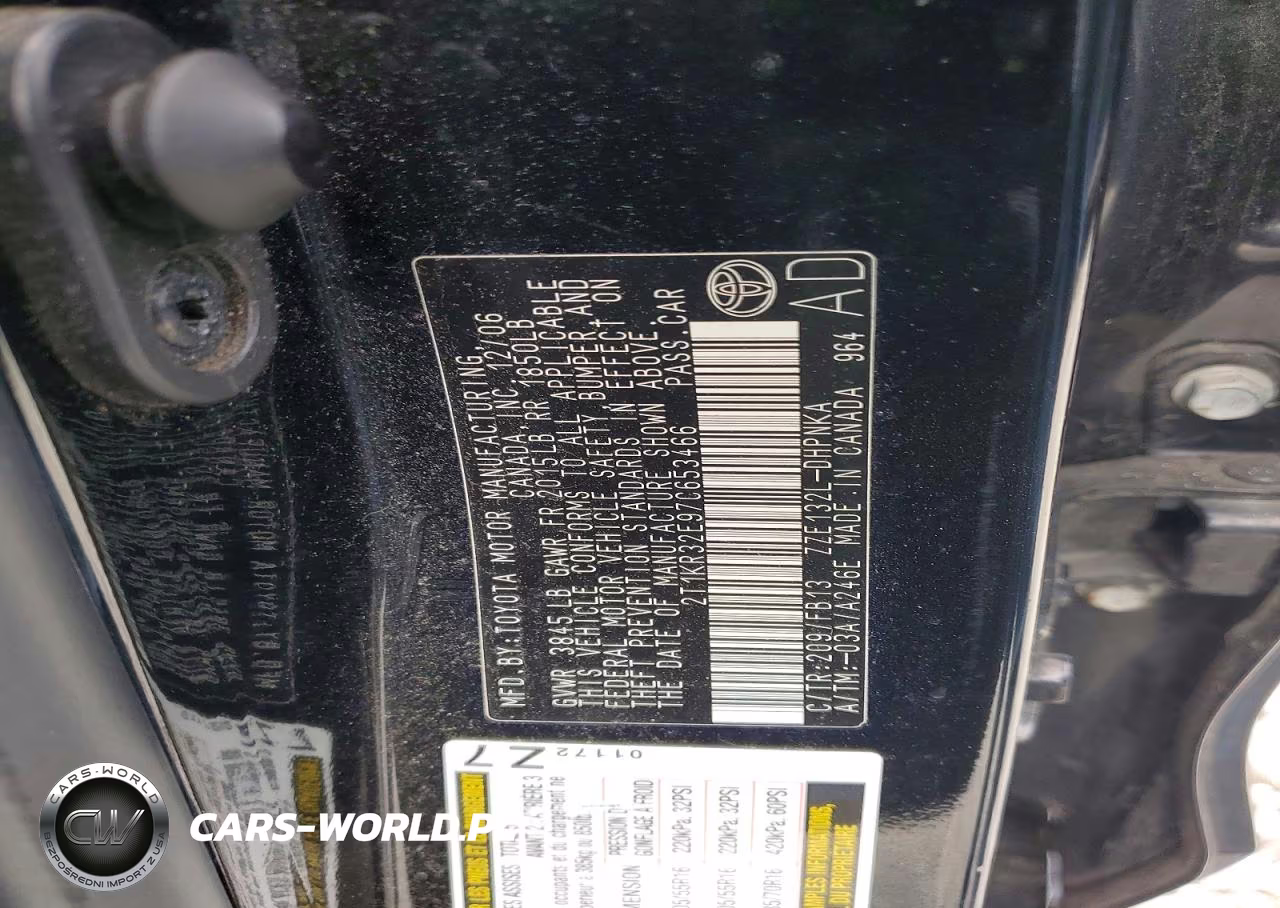 2007 Toyota Corolla Matrix Xr VIN:2T1KR32E97C653466 - 12