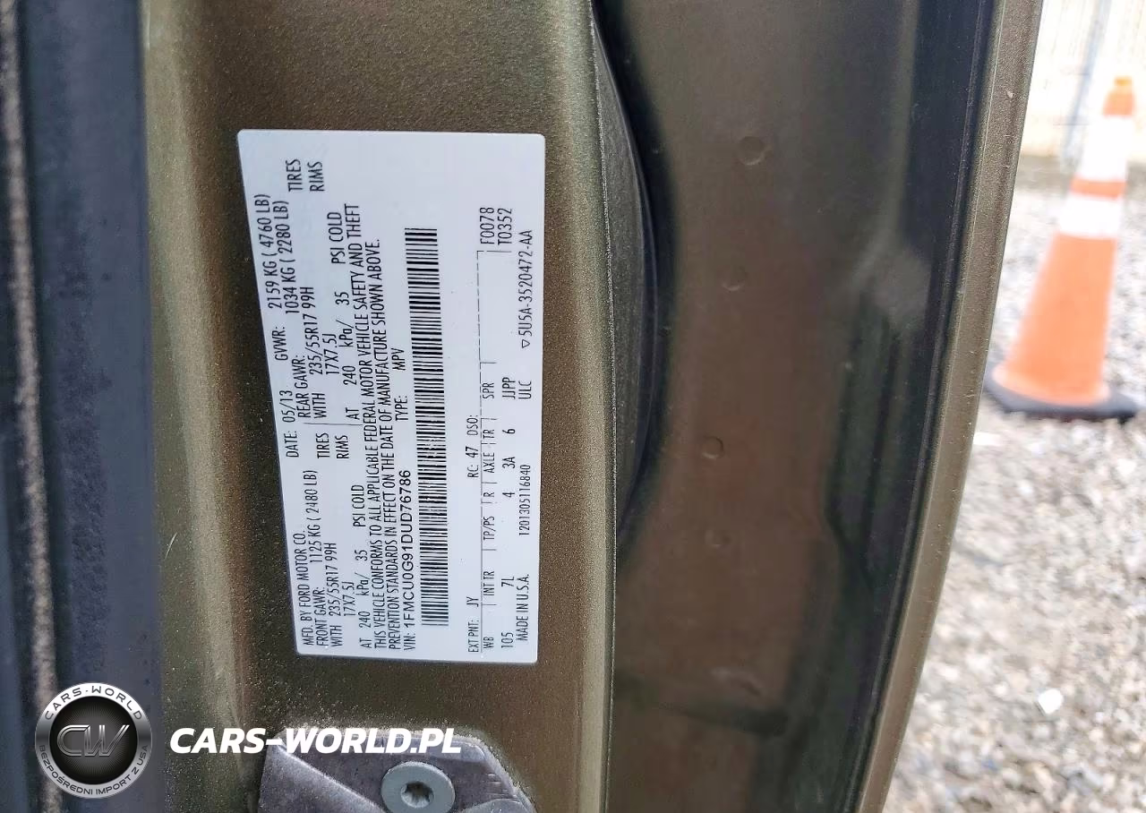 2013 Ford Escape Se VIN:1FMCU0G91DUD76786 - 13