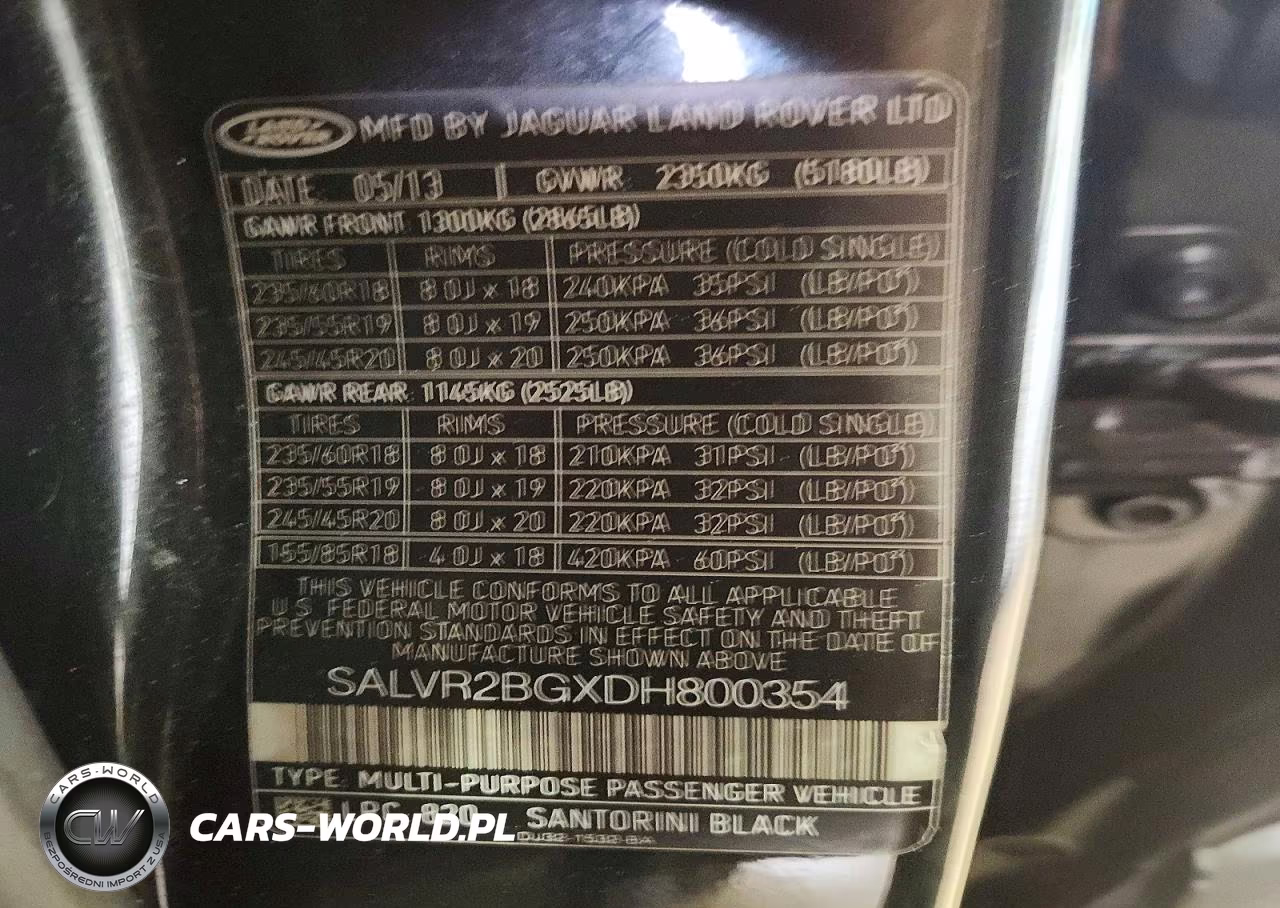 2013 Land Rover Range Rover Evoque Pure Premium VIN:SALVR2BGXDH800354 - 13