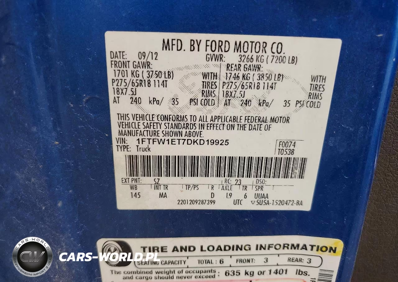 2013 Ford F150 Supercrew VIN:1FTFW1ET7DKD19925 - 12