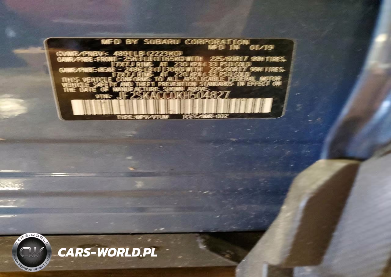 2019 Subaru Forester VIN:JF2SKACC0KH504827 - 13