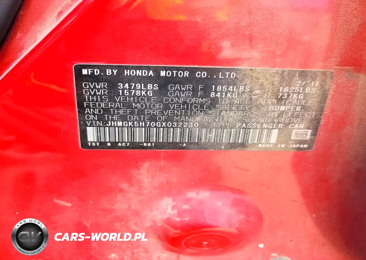 2016 Honda Fit Ex VIN:JHMGK5H70GX032230 - 12