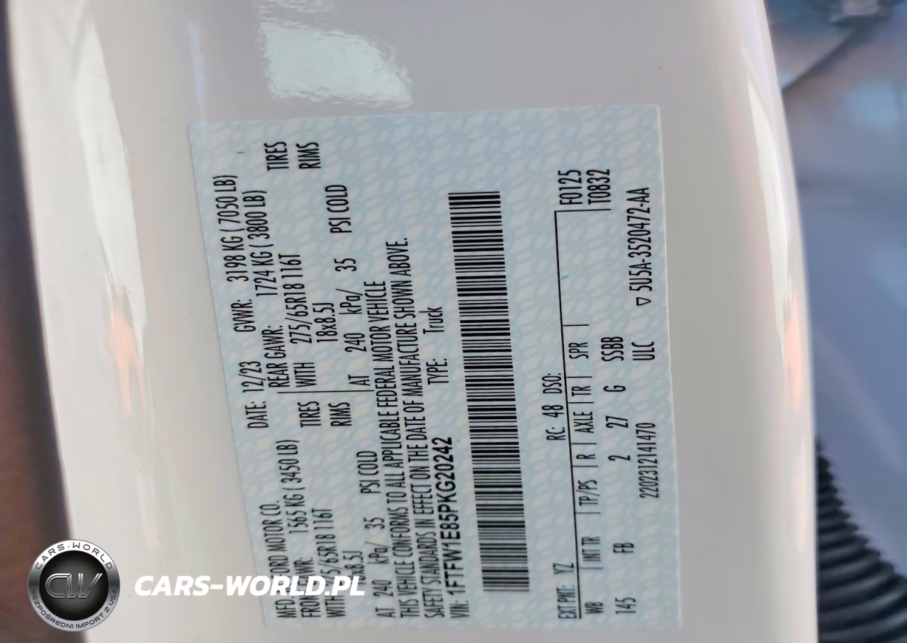 2023 Ford F150 Supercrew VIN:1FTFW1E85PKG20242 - 12