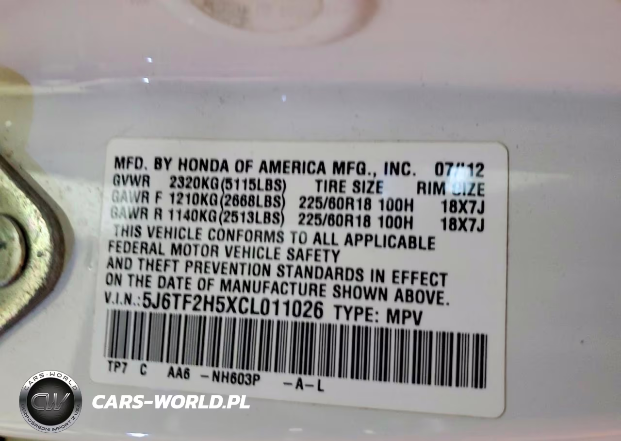 2012 Honda Crosstour Exl VIN:5J6TF2H5XCL011026 - 14