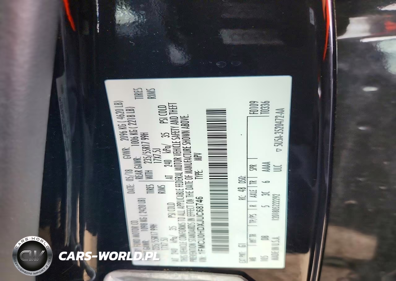 2018 Ford Escape Sel VIN:1FMCU0HDXJUC68746 - 13