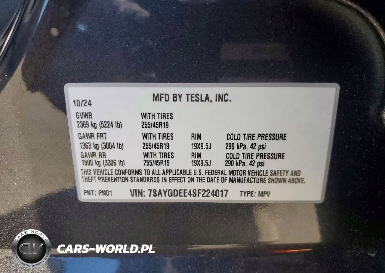 2025 Tesla Model Y VIN:7SAYGDEE4SF224017 - 13