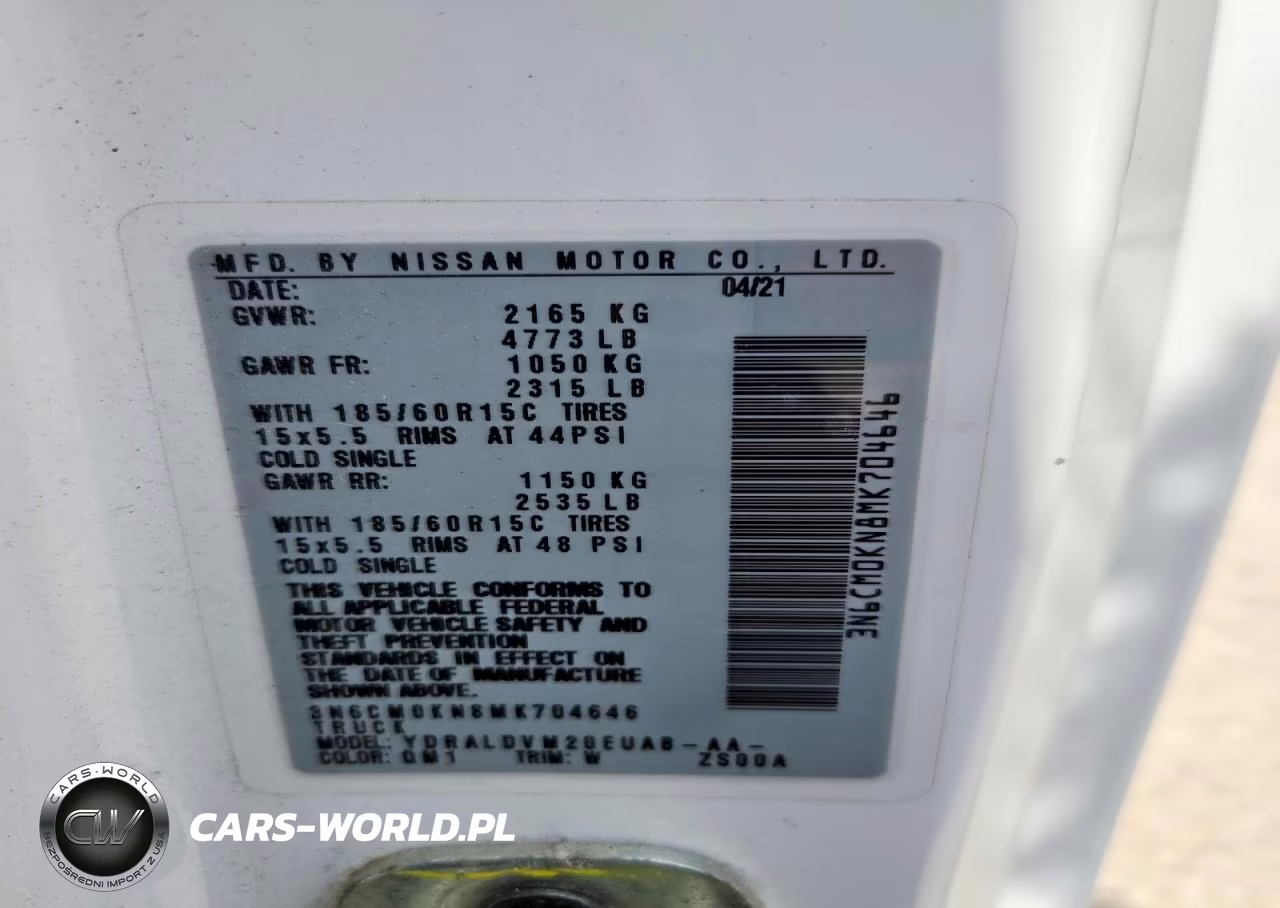 2021 Nissan Nv200 S VIN:3N6CM0KN8MK704646 - 13