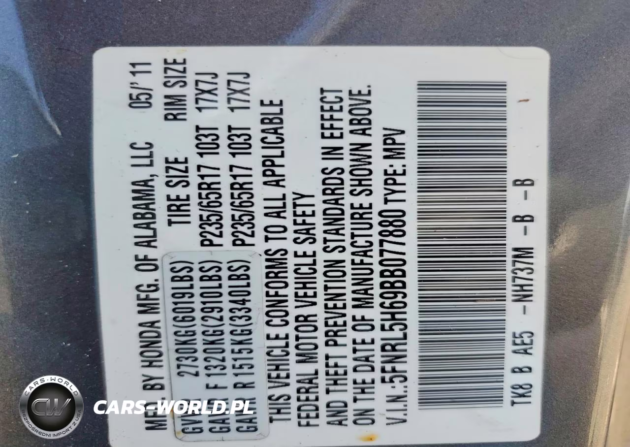 2011 Honda Odyssey Exl VIN:5FNRL5H69BB077880 - 13