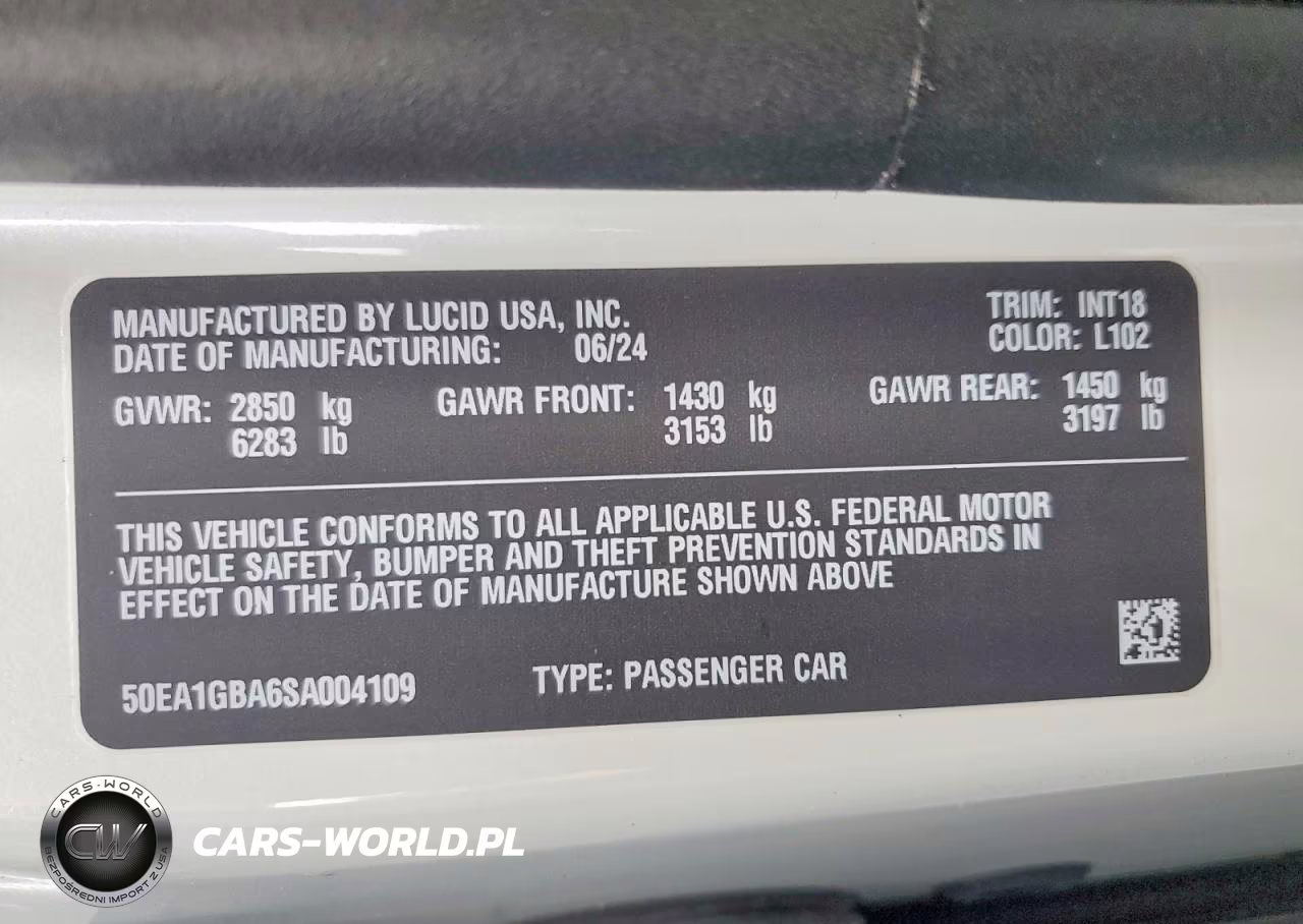 2025 Lucid Motors Air Grand Touring VIN:50EA1GBA6SA004109 - 12