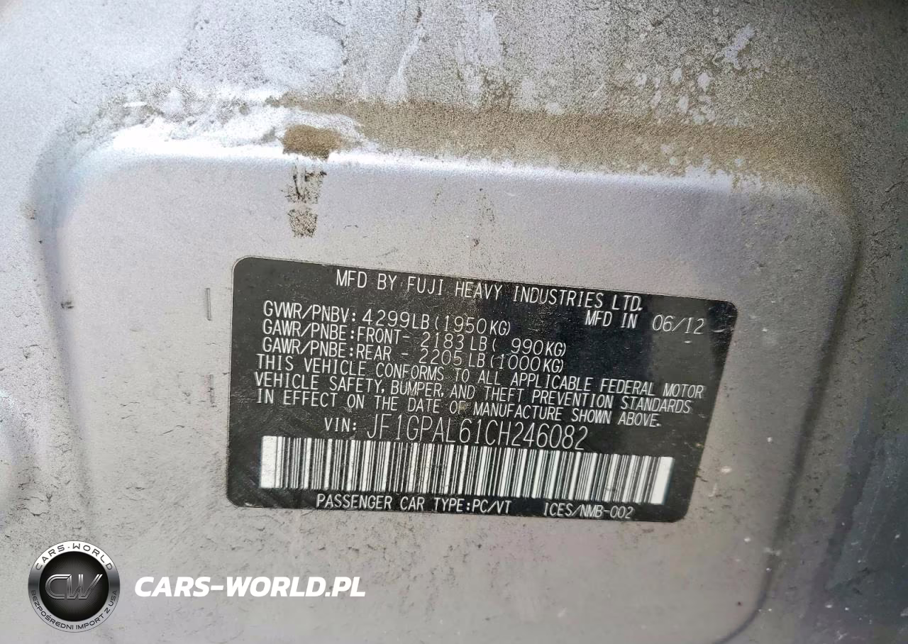 2012 Subaru Impreza Sport Premium VIN:JF1GPAL61CH246082 - 12