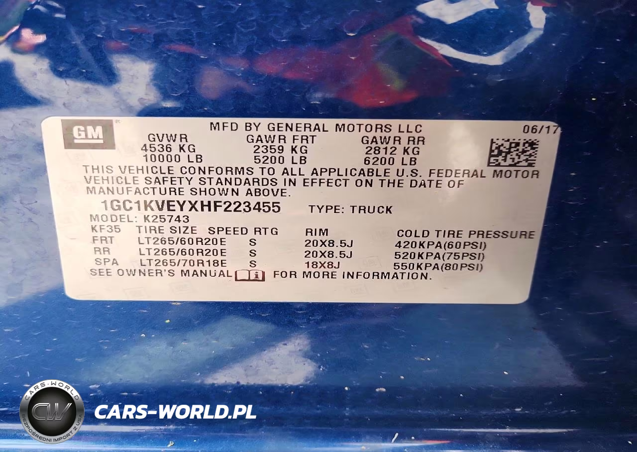 2017 Chevrolet Silverado K2500 Heavy Duty Lt VIN:1GC1KVEYXHF223455 - 12