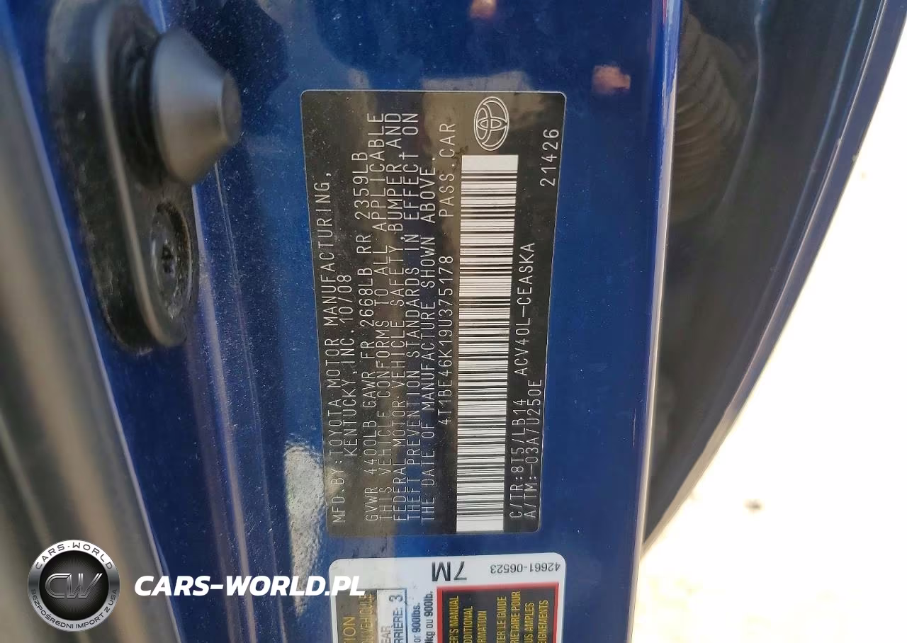 2009 Toyota Camry Se VIN:4T1BE46K19U375178 - 13