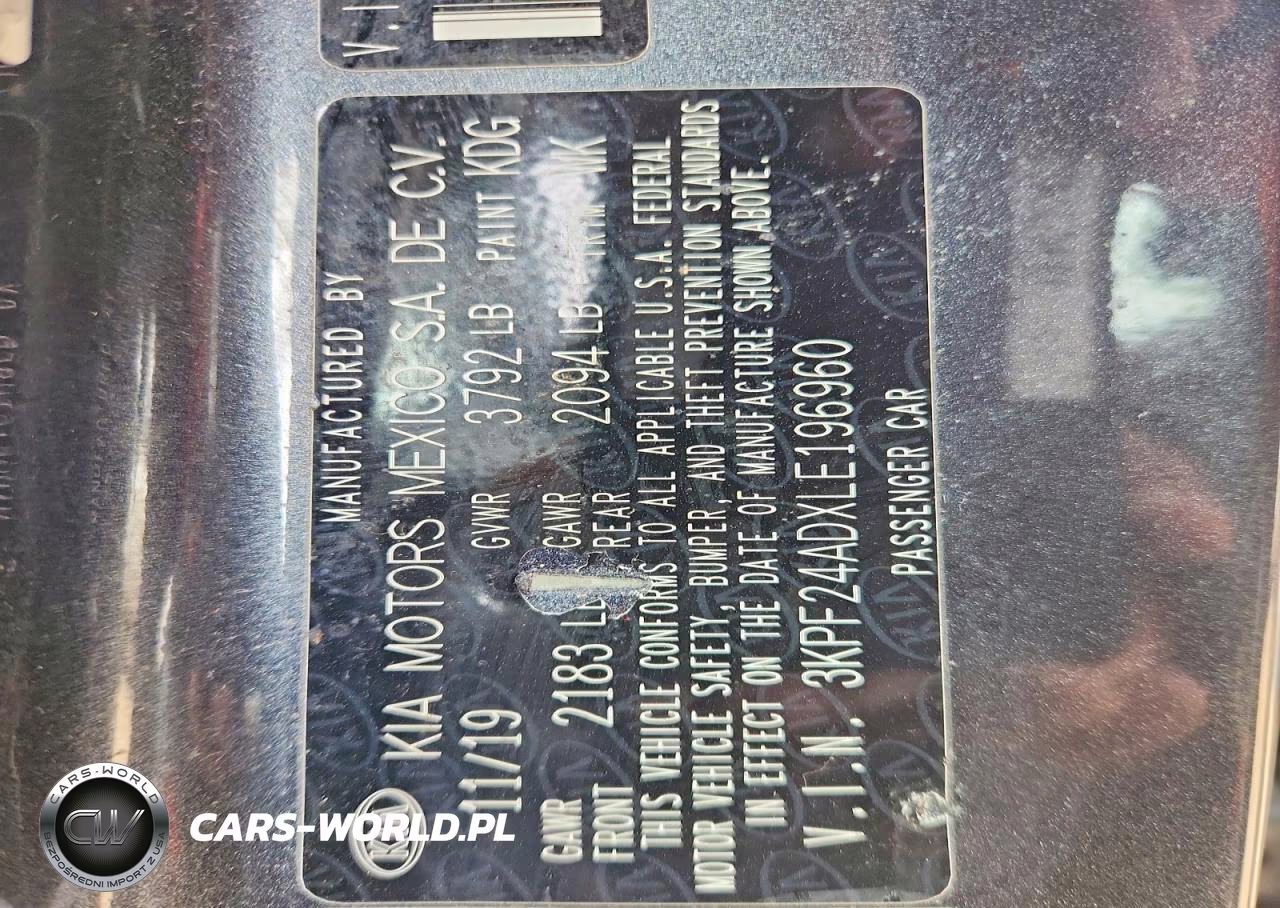 2020 Kia Forte Lxs VIN:3KPF24ADXLE196960 - 12