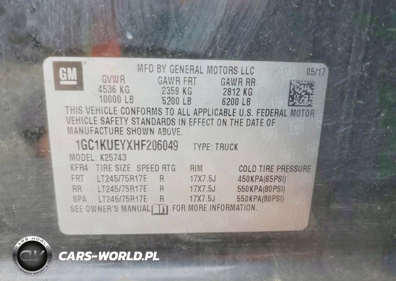 2017 Chevrolet Silverado K2500 Heavy Duty VIN:1GC1KUEYXHF206049 - 12