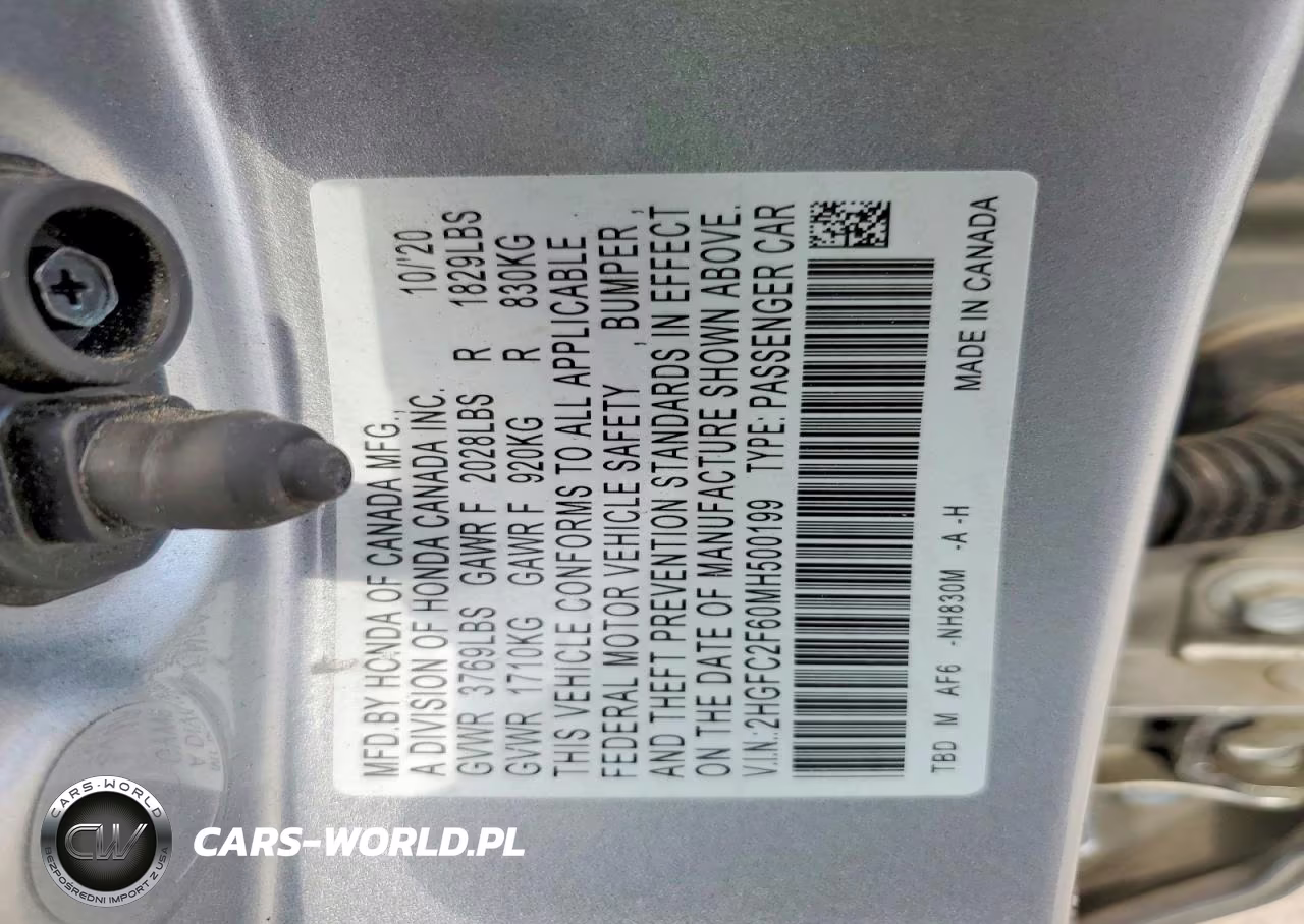 2021 Honda Civic Lx VIN:2HGFC2F60MH500199 - 12