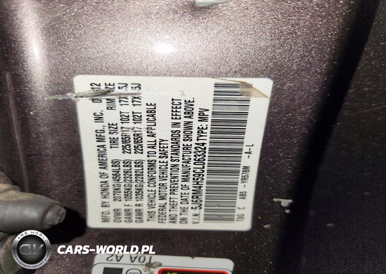 2012 Honda Cr-V Ex VIN:5J6RM4H59CL063324 - 14