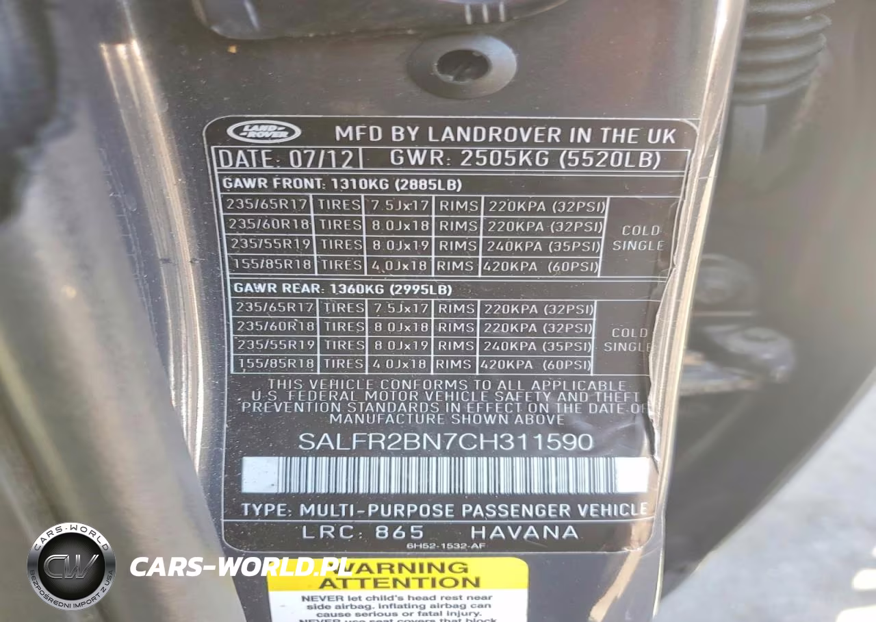 2012 Land Rover Lr2 Hse VIN:SALFR2BN7CH311590 - 12