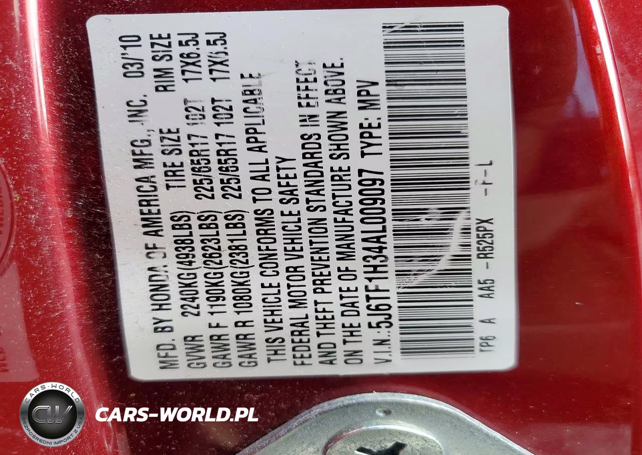 2010 Honda Accord Crosstour Ex VIN:5J6TF1H34AL009097 - 14