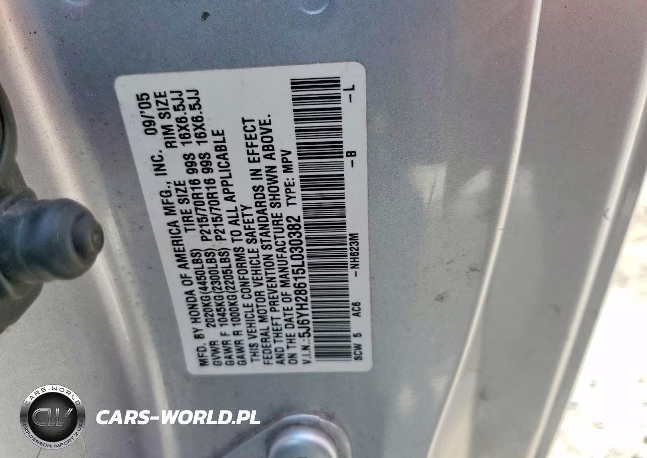 2005 Honda Element Ex VIN:5J6YH28615L030382 - 12