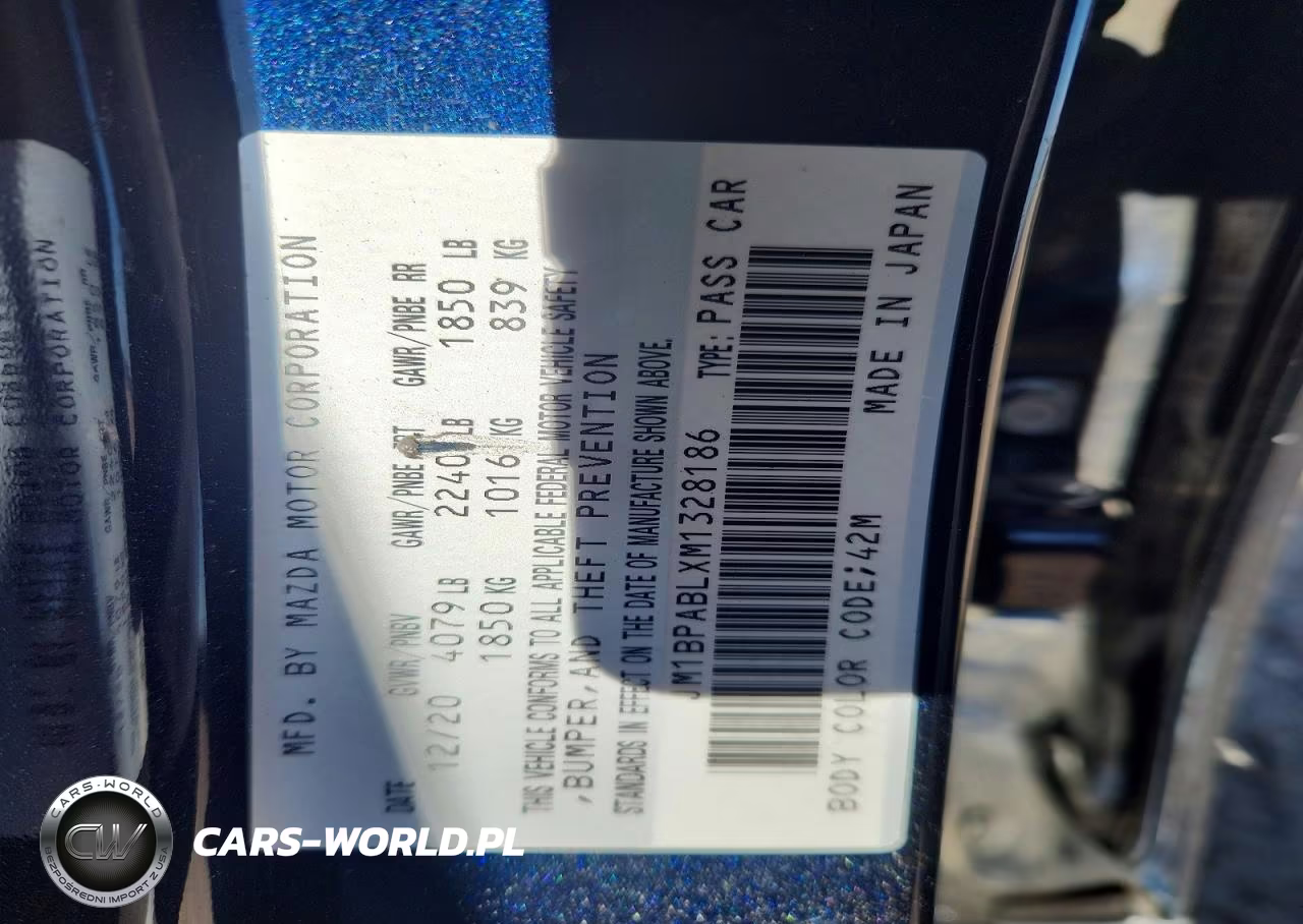 2021 Mazda 3 Select VIN:JM1BPABLXM1328186 - 12