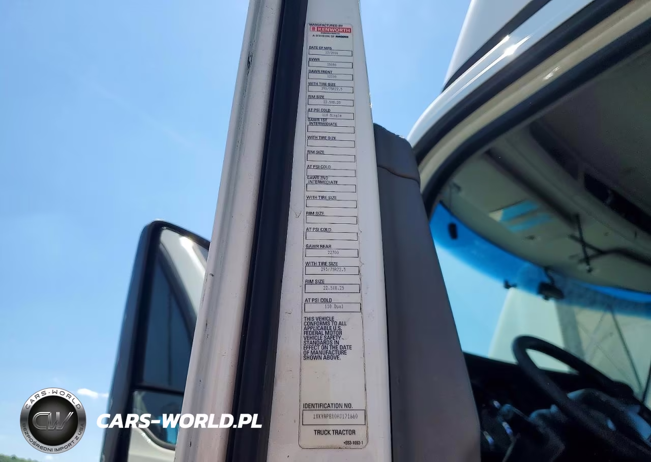 2017 Kenworth Constructi - Semi Truck VIN:1XKYAP8X0HJ171660 - 10