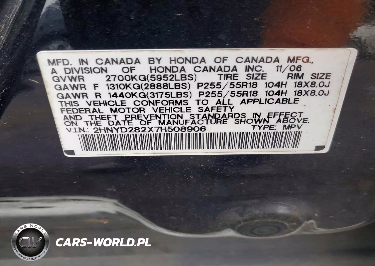 2007 Acura Mdx VIN:2HNYD282X7H508906 - 13