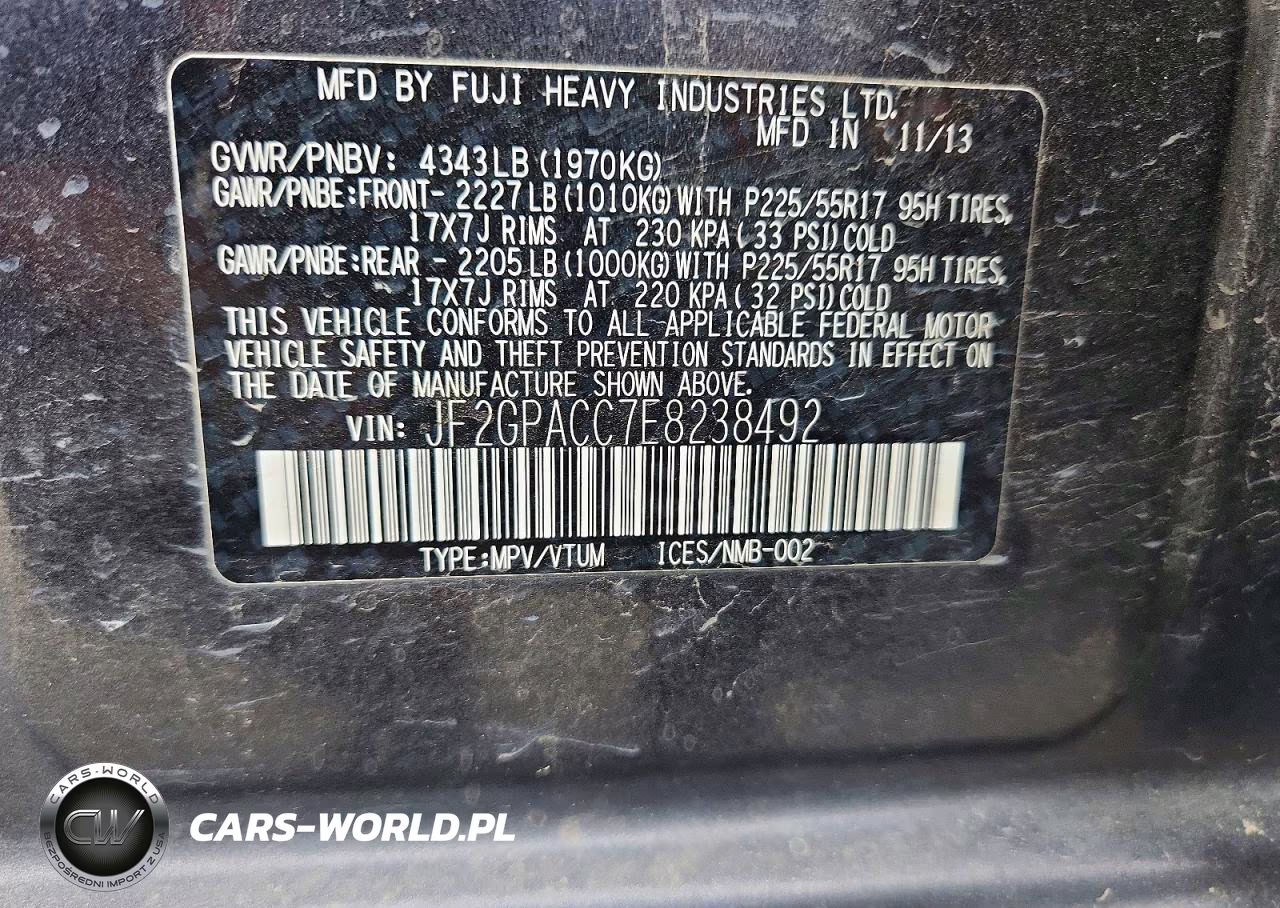 2014 Subaru Xv Crosstrek 2.0 Premium VIN:JF2GPACC7E8238492 - 12
