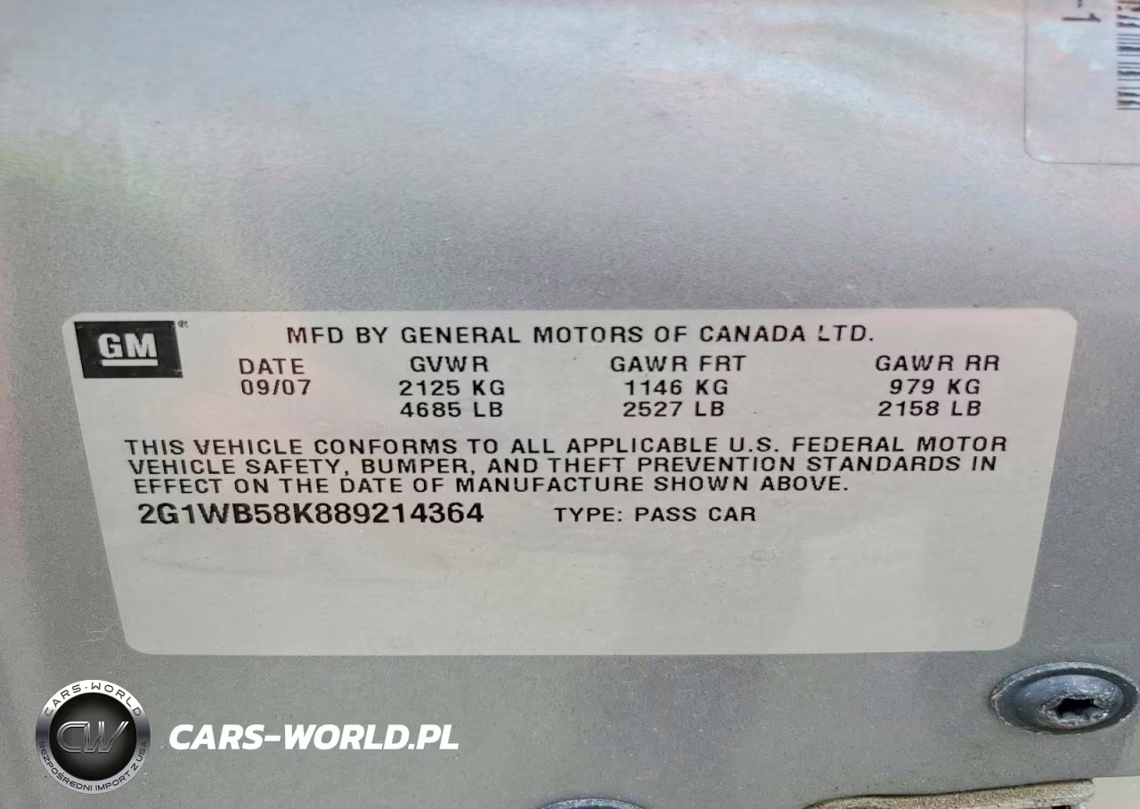 2008 Chevrolet Impala Ls VIN:2G1WB58K889214364 - 12