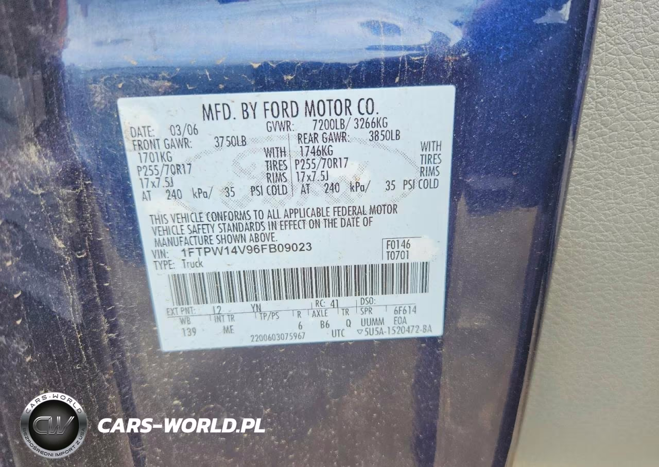 2006 Ford F150 Supercrew VIN:1FTPW14V96FB09023 - 12