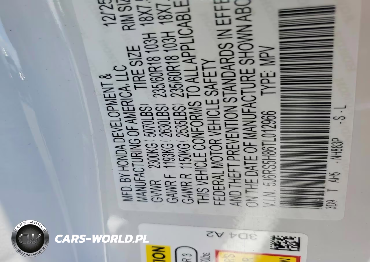 2026 Honda Cr-V Sport-L VIN:5J6RS5H86TL012966 - 13