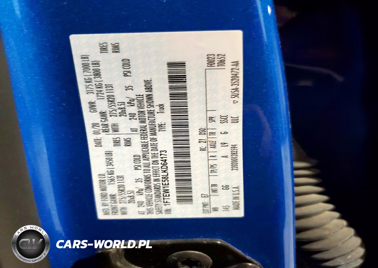 2020 Ford F150 Supercrew VIN:1FTEW1E58LKD64173 - 12