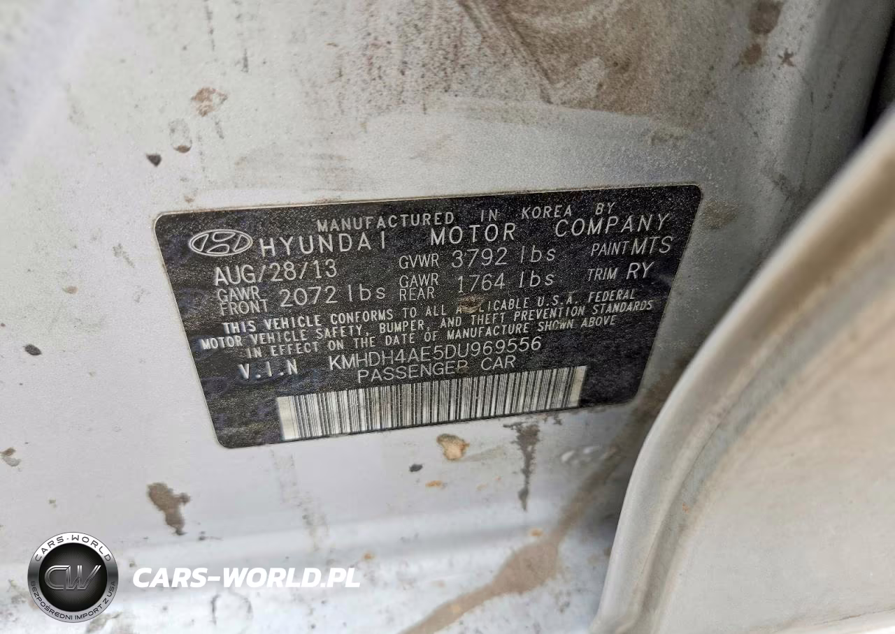 2013 Hyundai Elantra Limited VIN:KMHDH4AE5DU969556 - 12