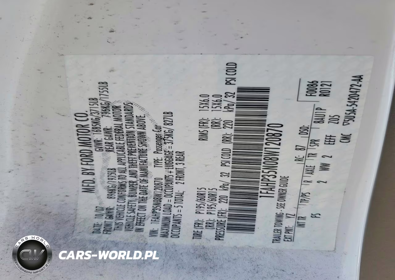 2008 Ford Focus Se VIN:1FAHP35N08W120870 - 12