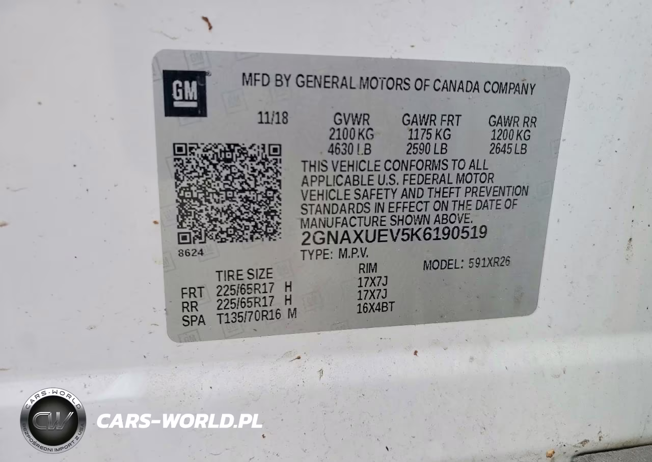 2019 Chevrolet Equinox Lt VIN:2GNAXUEV5K6190519 - 13