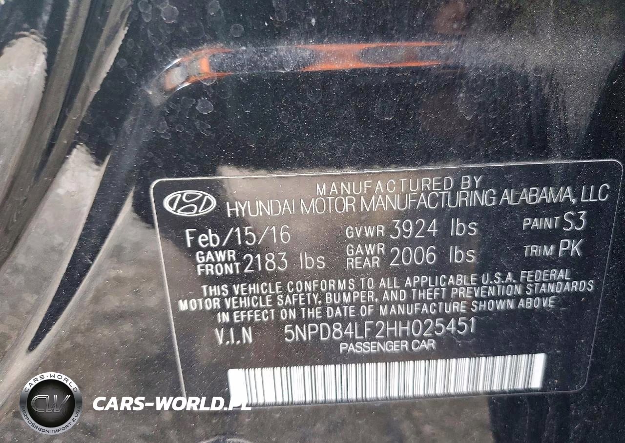 2017 Hyundai Elantra Limited VIN:5NPD84LF2HH025451 - 13