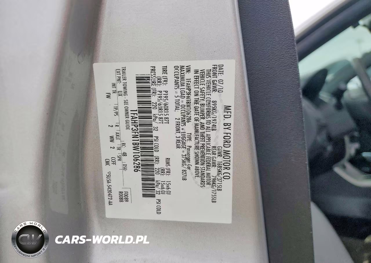 2011 Ford Focus Se VIN:1FAHP3FN1BW106286 - 12