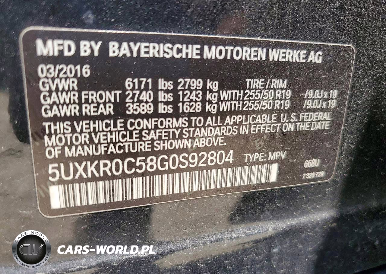 2016 BMW X5 xDrive35I VIN:5UXKR0C58G0S92804 - 13