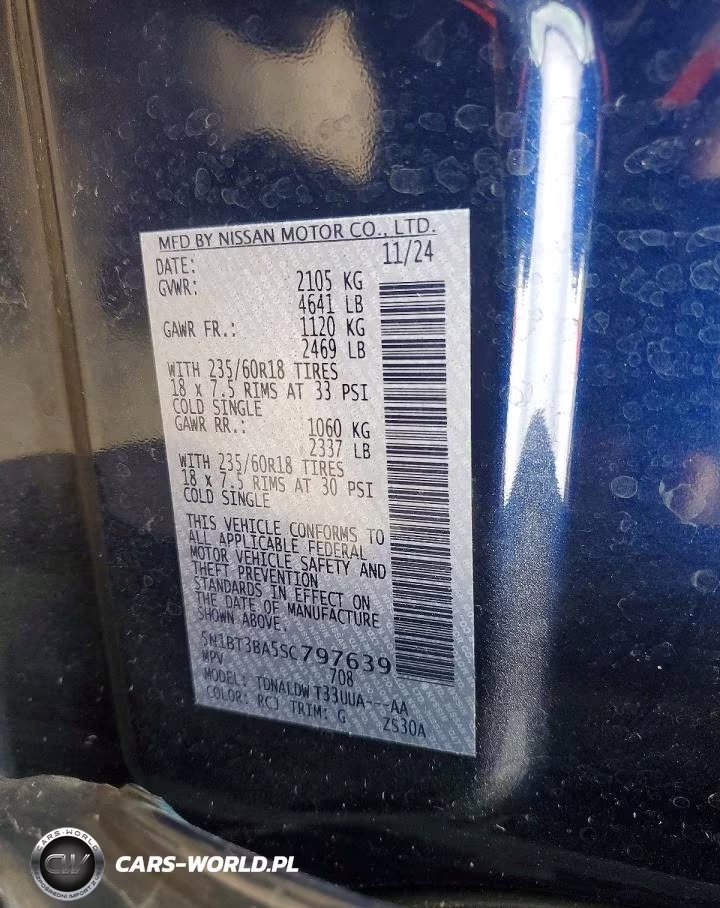 2025 Nissan Rogue Sv VIN:5N1BT3BA5SC797639 - 13