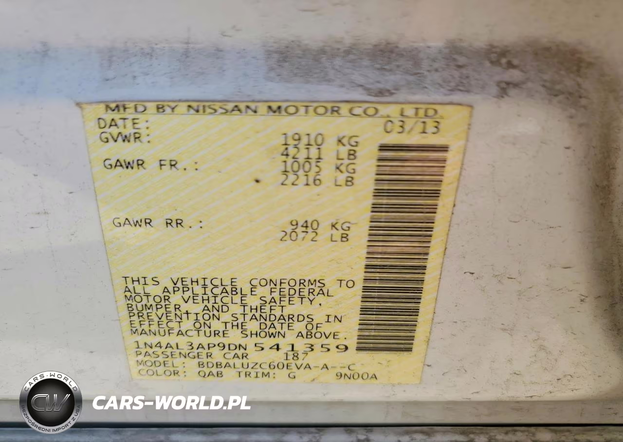 2013 Nissan Altima 2.5 VIN:1N4AL3AP9DN541359 - 12