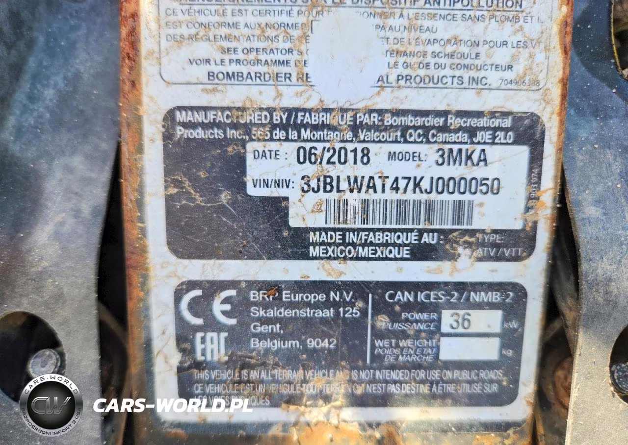 2019 Can-Am Outlander Atv VIN:3JBLWAT47KJ000050 - 10