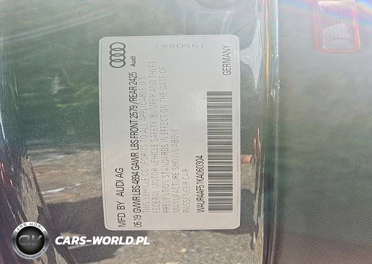 2019 Audi S5 Prestige VIN:WAUR4AF51KA060304 - 5