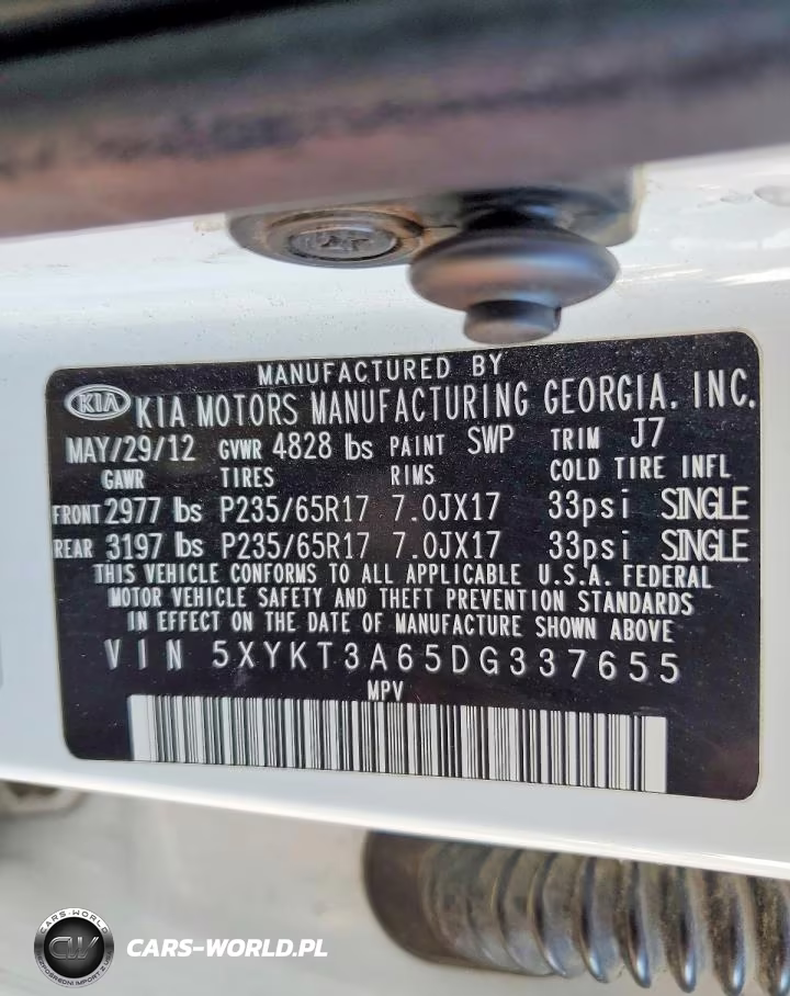 2013 Kia Sorento Lx VIN:5XYKT3A65DG337655 - 12