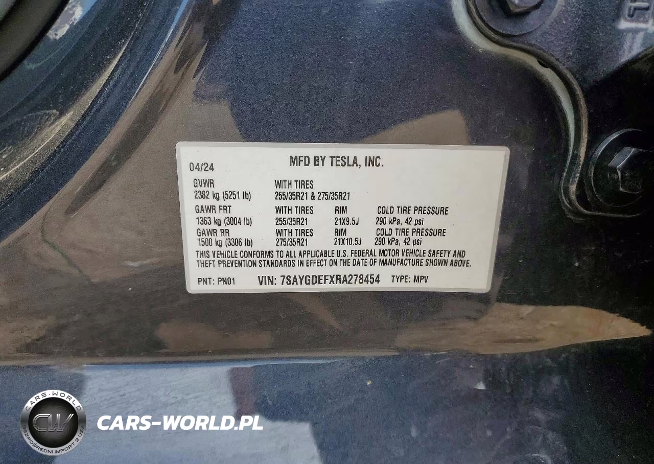 2024 Tesla Model Y VIN:7SAYGDEFXRA278454 - 12