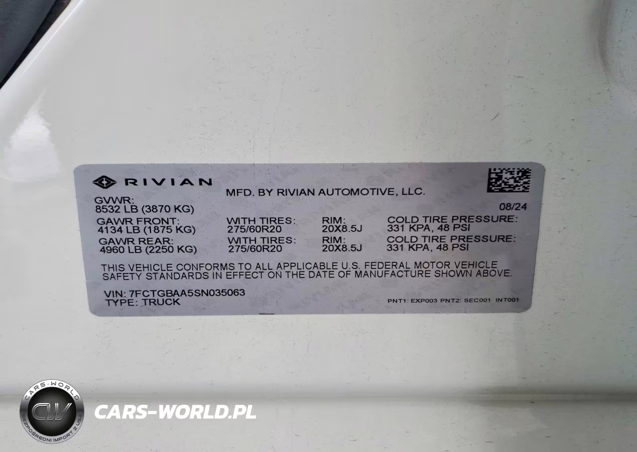 2025 Rivian R1T Adventure VIN:7FCTGBAA5SN035063 - 13