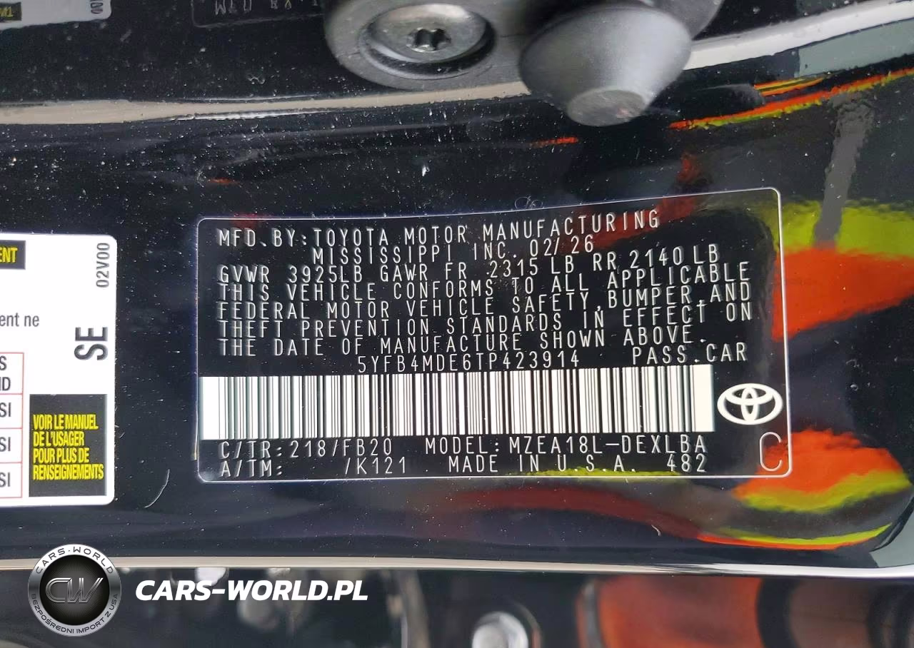 2026 Toyota Corolla Le VIN:5YFB4MDE6TP423914 - 12