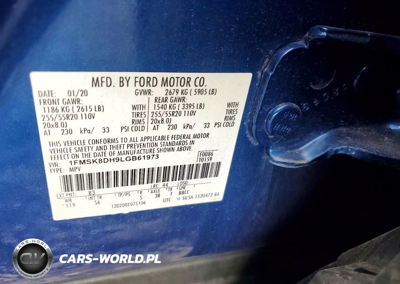 2020 Ford Explorer Xlt VIN:1FMSK8DH9LGB61973 - 12