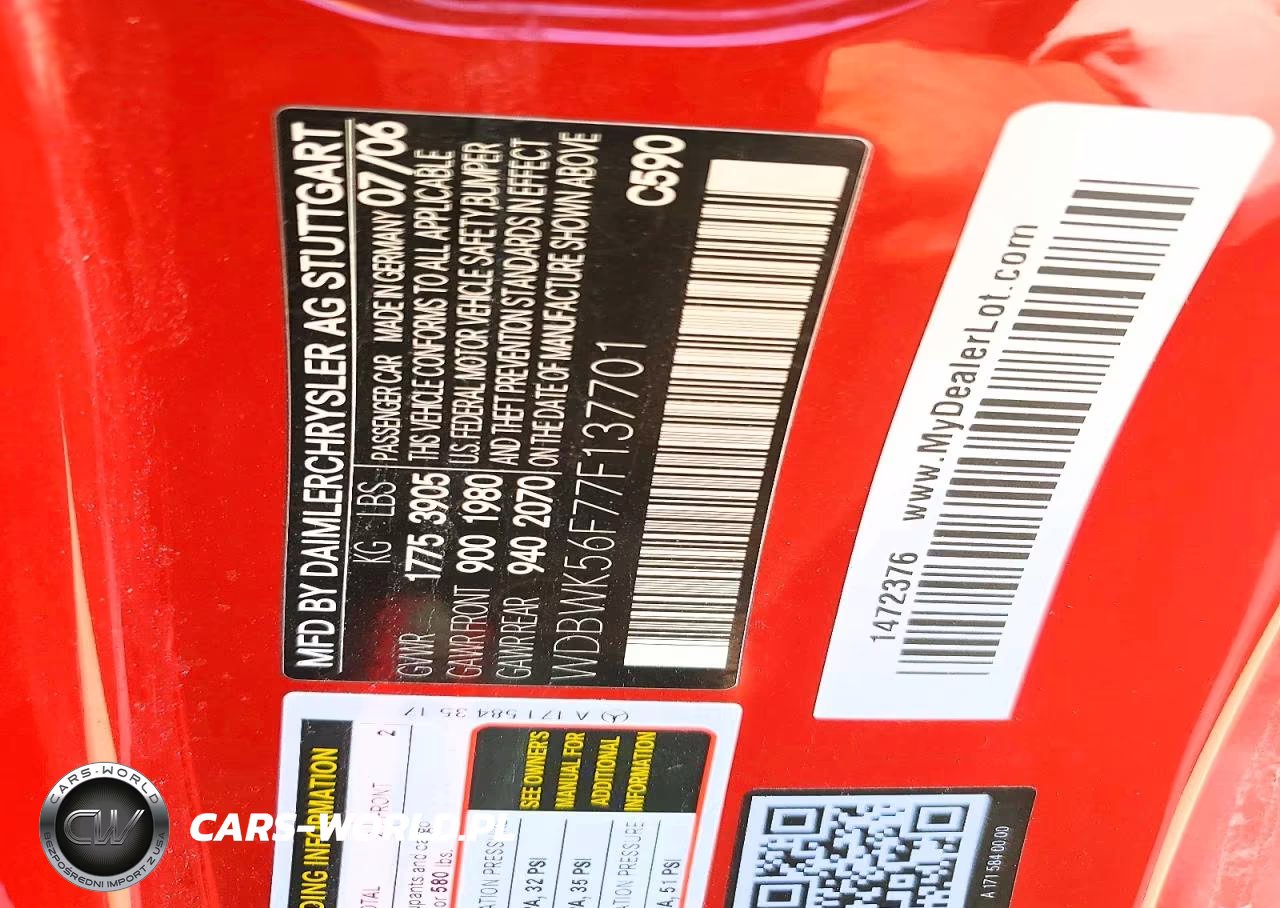 2007 Mercedes-Benz Slk 350 VIN:WDBWK56F77F137701 - 13