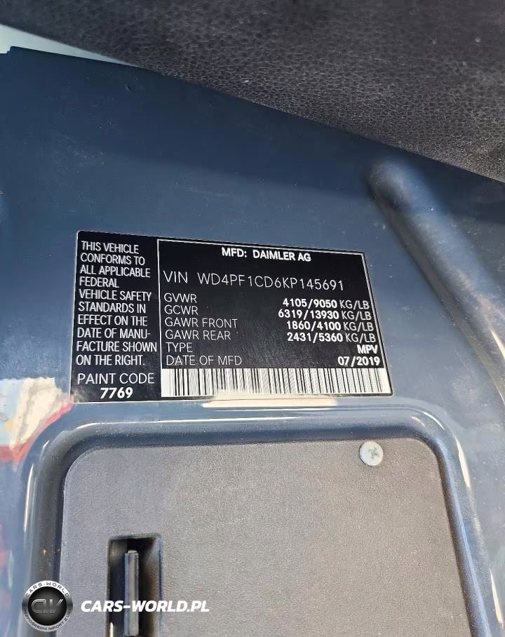 2019 Mercedes-Benz Sprinter 2500 VIN:WD4PF1CD6KP145691 - 13