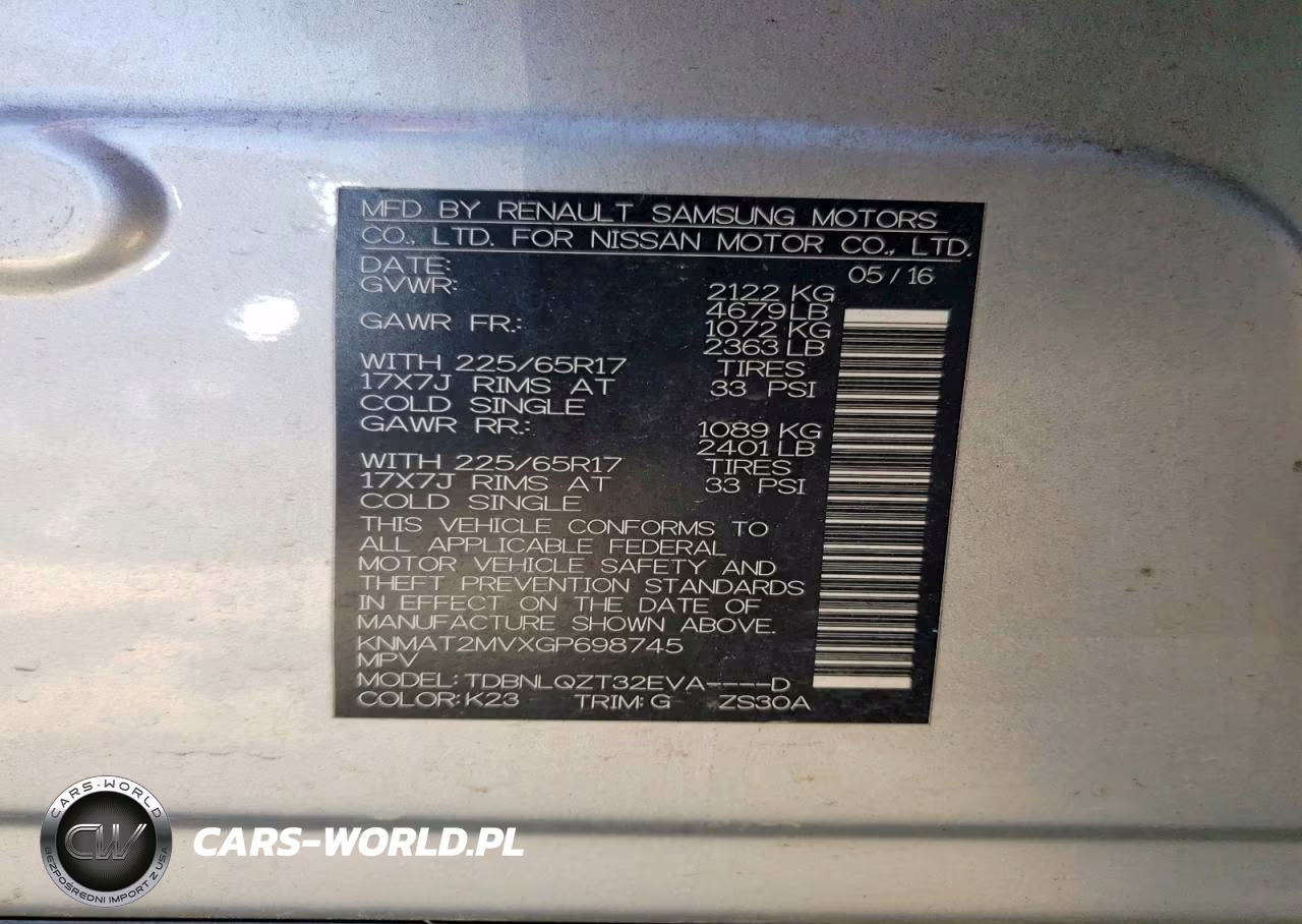 2016 Nissan Rogue Sv VIN:KNMAT2MVXGP698745 - 13