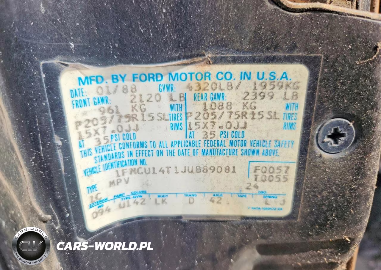 1988 Ford Bronco Ii VIN:1FMCU14T1JUB89081 - 12